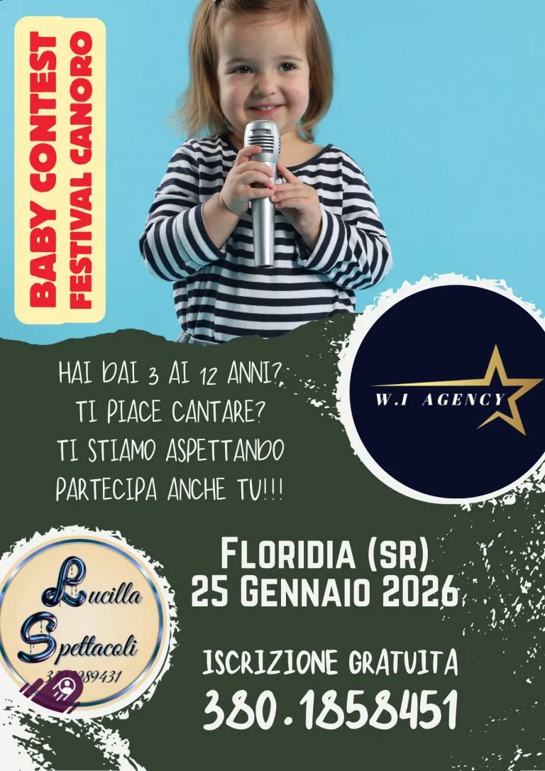 W.I Agency Siracusa Presenta Baby Contest 2026 – Festival Canoro