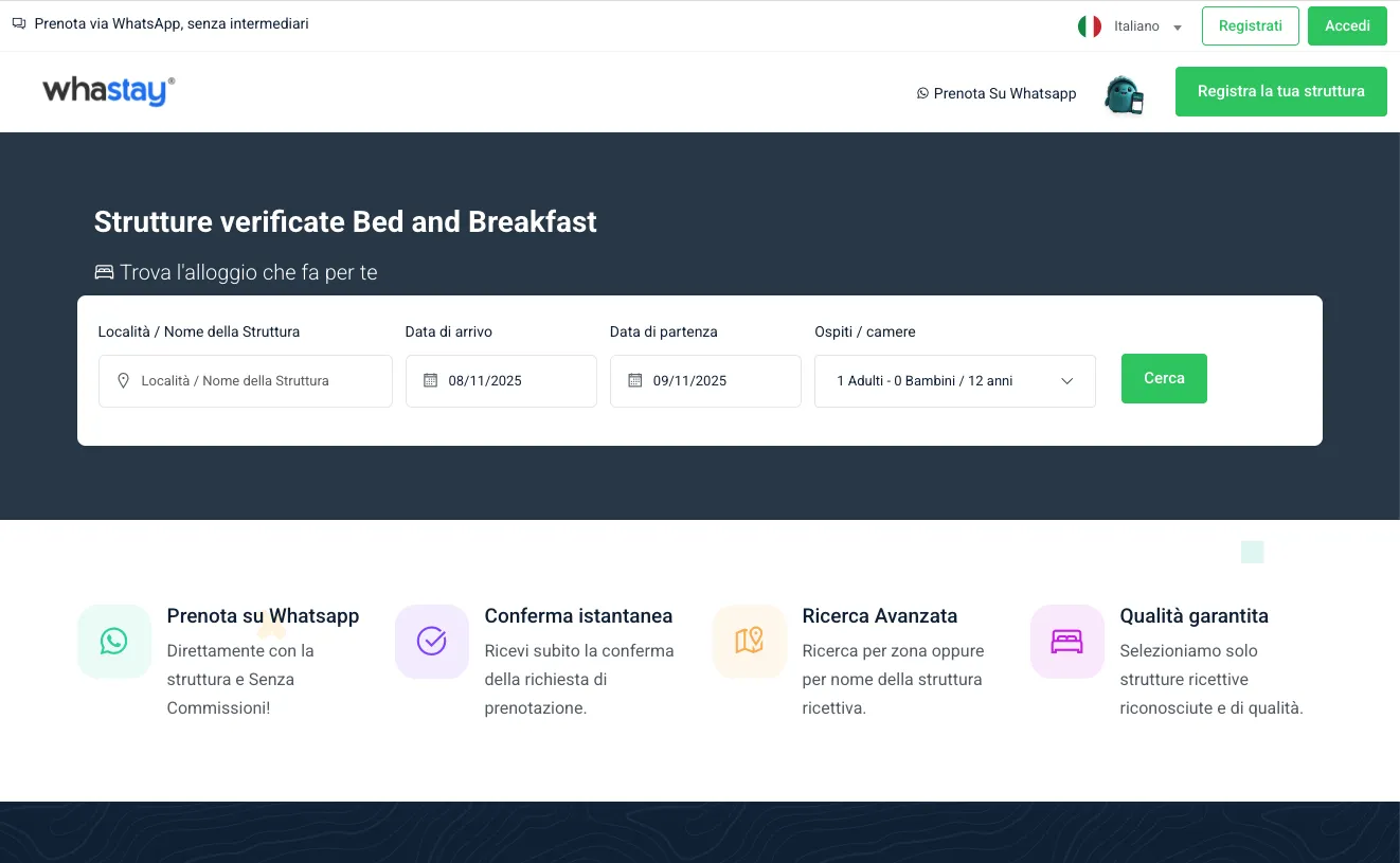 Whastay lancia la piattaforma per creare portali tipo Booking e Airbnb con il proprio brand