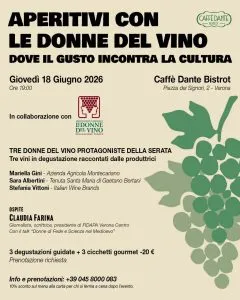 Le donne del vino al Caffè Dante: aperitivo e incontro su tre grandi figure femminili del medioevo