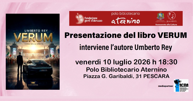 Il caso editoriale “VERUM” arriva a Pescara