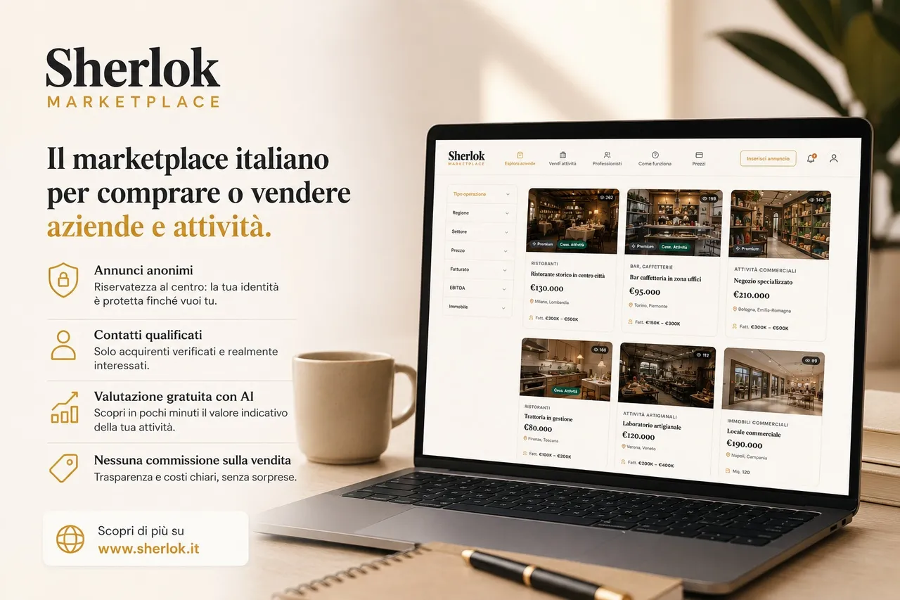 Ogni anno migliaia di PMI italiane chiudono per mancanza di un successore: nasce Sherlok, il marketplace per chi vuole cedere o rilevare un’azienda